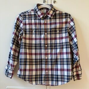Crewcuts Plaid Flannel Casual Button-down Shirt, sz 10